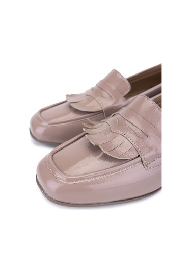 Tamer Tanca Kadın Hakiki Deri Vizon Rugan Loafer Ayakkabı 1161 7206 Bn Ayk Sk25-26 Vızon Krsk Rgn Vizon