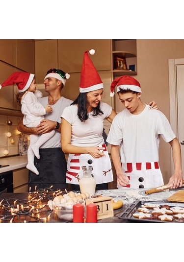 Fastbuy 3 Cepli Bel Önlüğü - Siyah Garson Kısa Apr Noel Geyiği, 1 Paket Diğer Kişiler İçin Diğer