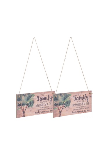 Shineyee 2 Adet Ahşap Askı Levha, Mdf Malzeme, Manzaralı Desen, Ev-café Dekorasyonu, 20x10cm, Direk Asılı Kullanim