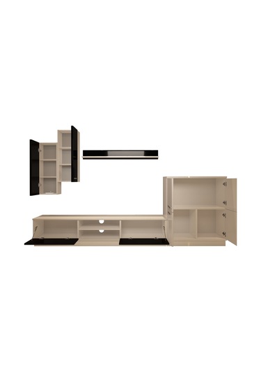 Decoraktiv Eko 6b Mdf Dvd Tv Ünitesi Tv Sehpası Beyaz - Siyah