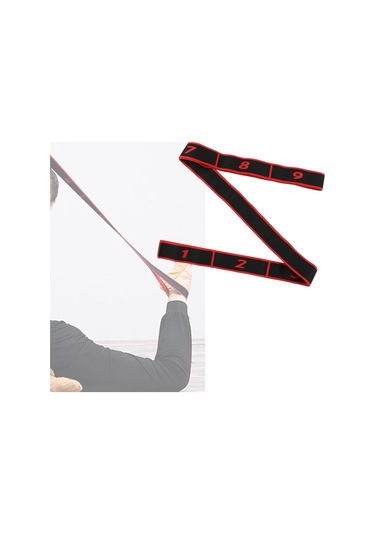 Suntek Esneme Direnç Bandı, Egzersiz Pilates Için Yoga Kayışı Kırmızı