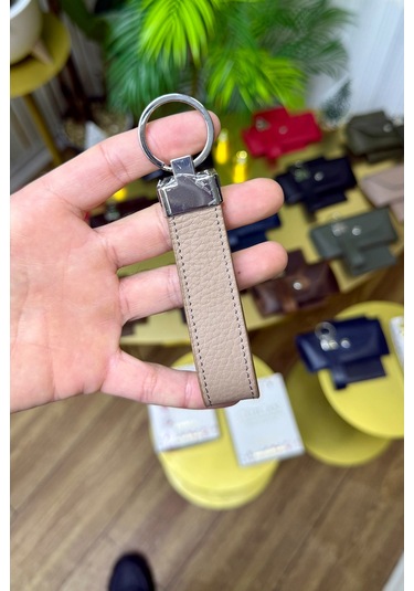 Vizon Hakiki Deri Premium Anahtarlık Kişiye Özel İsim Baskılı