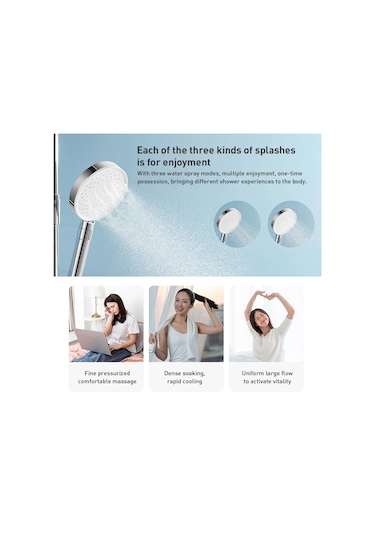 Sones Xiaomi Mijia Banyo Basınçlı El Duş Spreyi Lotus Başlığı Diğer