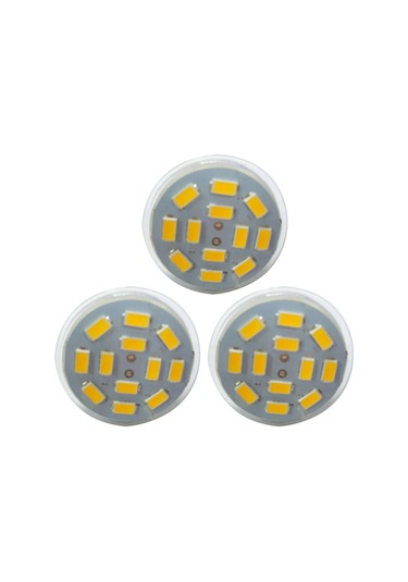 3x Gu4 Mr11 Led Spot 6w 12v 12 Smd 5730 Sıcak Beyaz - Kaiyi Diğer