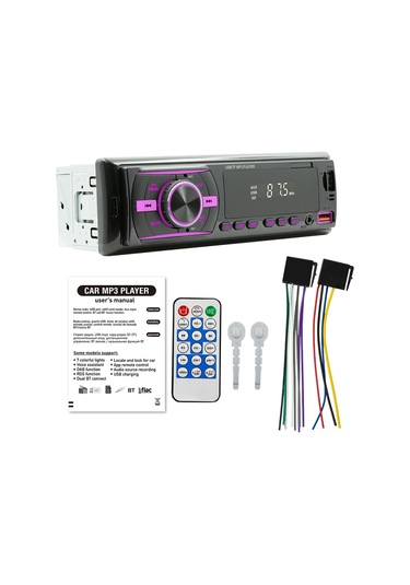 Springsun Oto Mp3 Çalar Bluetooth 5.1 - Fm Radyo, Usb/tf Kart Destekli, App İle Araç Konumlandırma, Sesli Asistan, Çok Renkli Işık Ve Kumanda - Siyah