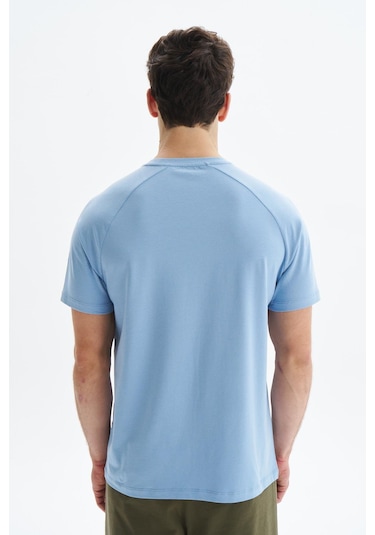 Arma Erkek Regular Fit Basic Reglan Kollu Süprem Bisiklet Yaka Tişört Y29344472202 Mavi
