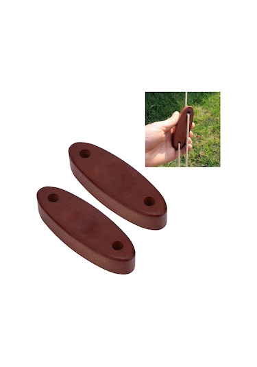 Xindoker 2 Adet Ağaççı Tent Kordon Kilitçigi - Tahta Materyal - Çadır Tenteği - Rope Adjuster - Kamp Çadır Aksesuarı - 8mm Diğer