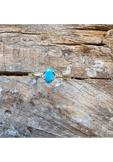 0,40 Ct Firuze Taşlı Tektaş 14 Ayar Altın Yüzük-Tektaş Altın Yüzü 552950077