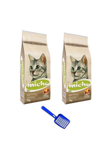Micho Adult Cat Tavuklu Hamsi Ve Pirinç Eşliğinde Yetişkin Kedi Maması 3 Kg+3kg+kürek