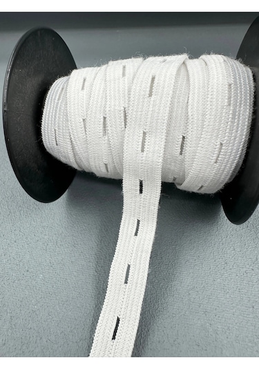 1.5 Cm Örme İlikli Lastik-beyaz-5 Metre