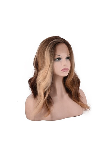 Lebıhmurah Wg2496 Kadın Moda Ön Dantel Peruk Kahverengi Doğal Görünümlü Kadın Cury Peruk