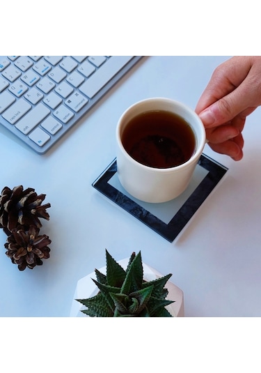 Decorita Cam Bardak Altlığı Harfli Tasarım B Harfi 4'lü Takım 10 x 10 CM Çok Renkli