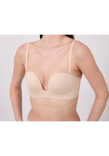 Freshness Msf05 Destekli V Dekolte Lazer Kesim Sütyen Ten