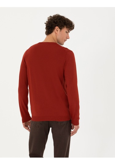 Pierre Cardin Erkek Kiremit Triko Kazak 50270054-vr031 Kiremit Kiremit