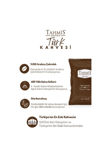 Tahmis Kahvesi Orta Kavrulmuş Türk Kahvesi 3 x 100 G