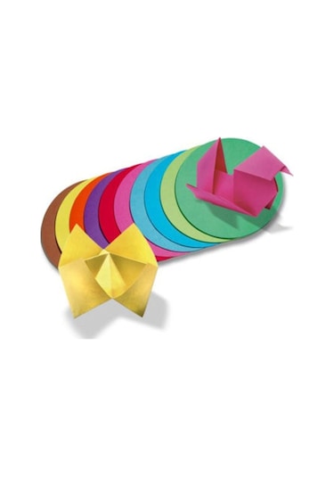 Folia Yuvarlak Origami Kağıdı 10 Renk 500 Adet 10 Cm. Çap