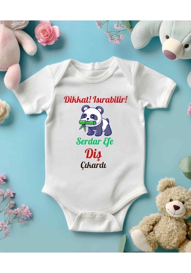 Lupi İsimli Zıbın Yazılı Bebek Zıbın Krem-açık Mor Beyaz