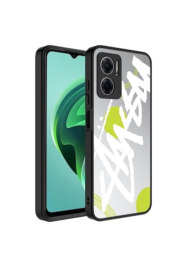 Xiaomi Redmi Note 11e Kılıf Aynalı Desenli Kamera Korumalı Parlak Zore Mirror Kılıf