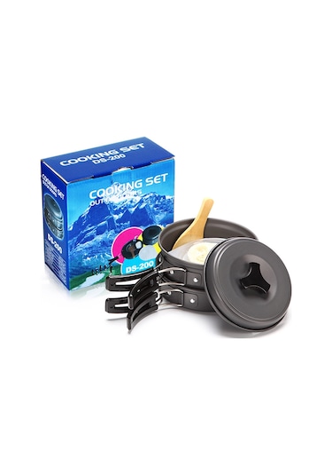 Aotu DS200 Taşınabilir Outdoor Kamp Piknik Tenceresi Siyah Çok Renkli