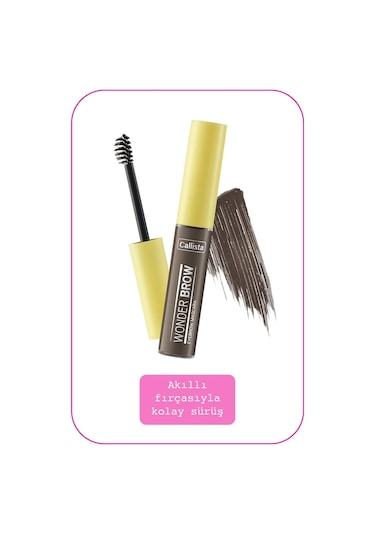 Callista Wonder Brow Eyebrow Mascara Kaş Maskarası 03 Koyu Kahve