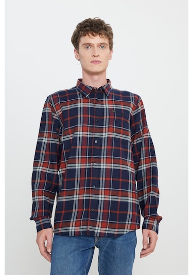 Lee Regular Fit Normal Kesim %100 Pamuk Kırmızı Gömlek Ceket Red