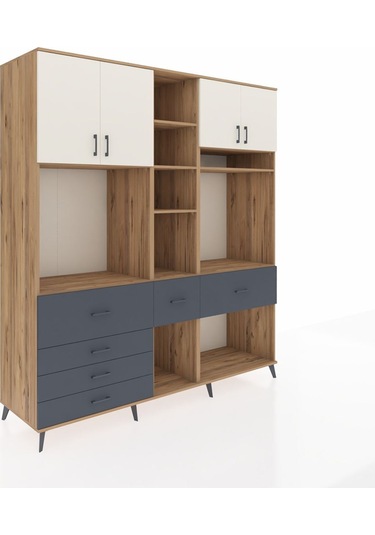 Kronos Dolap 11 Raflı 6 Çekmeceli 4 Kapaklı 220x59x243 Çam-aytaşı/antrasit Aytası/antrasıt Kronos Dolap 11 Raflı 6 Çekmeceli 4 Kapaklı 220x59x243 Çam-aytaşı/antrasit Aytası/antrasıt