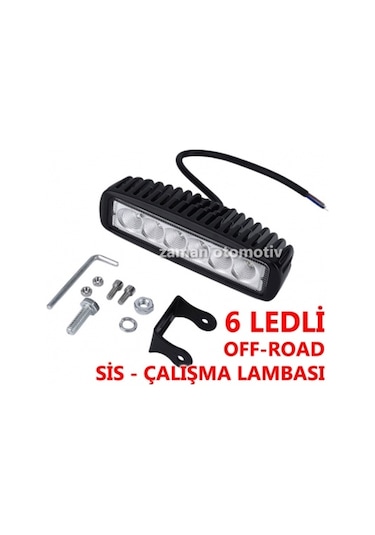 Off Road Sis Farı Sis Ledli 6 Led Projektör 18 W Beyaz Işık