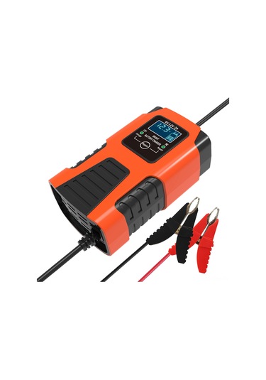 Geeksen 6v 12v Akıllı Şarj Cihazı - 3 Aşamalı Otomatik Hızlı Şarj Ve Pil Onarımı, Lcd Ekranlı