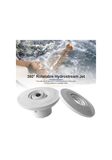 Anjiexun 360 Derece Dönebilen Geri Jet Su Masaj Nozulu Beyaz