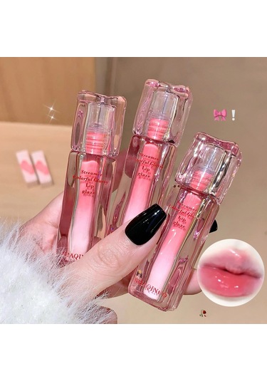 Su Parlatıcı Ayna Dudak Sır Nemlendirici Dolgun Dudaklar Renkli Bardağa 02 3ml Pembe