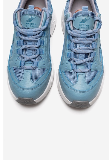 Luvishoes Letty Mavi Baskı Fileli Kadın Spor Ayakkabı Mavi