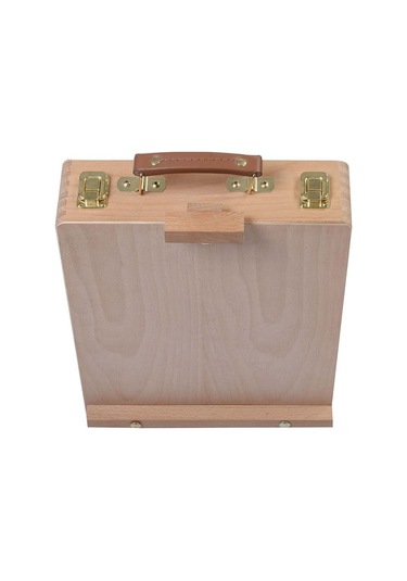 Sones Sanatçı El Sanatları Masaüstü Şövalesi Entegre Ahşap Kutu Sanat Çizim Boyama Masa Kutusu