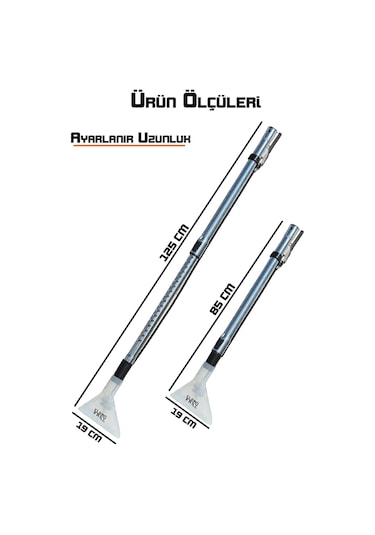 Teleskopik Halı Yıkama Aparatı Cleanfast Uyumlu