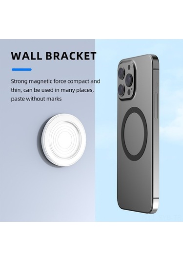 Sandwich Siyah Alüminyum+silikon Magsafe Tutucu - iPhone Uyumlu 15/14/13/12 Serisi İçin Güçlü Manyetik Tutma Ve Kırık Koruma