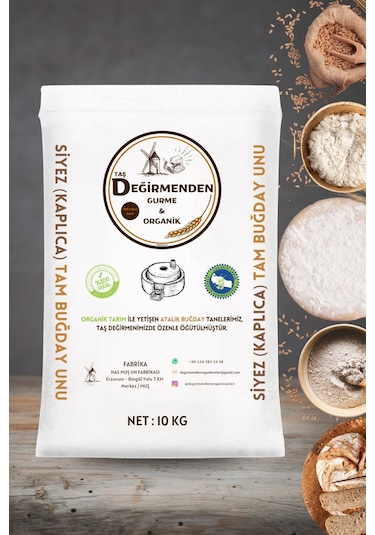Taş Değirmenden Gurme & Organik Atalık Siyez Tam Buğday Unu 10 KG