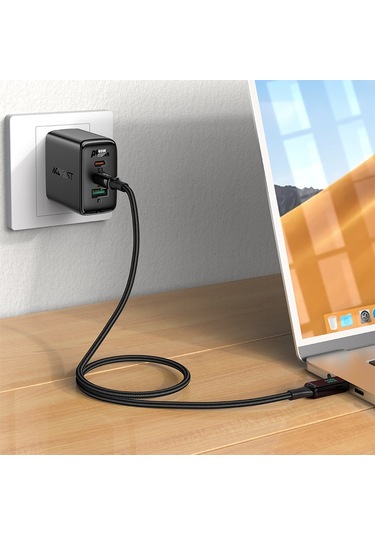 Cbtx Acefast C6-03 İphone 15 Serisi Uyumlu Usb-c To Usb-c 100 W Örgülü Şarj Veri Kablosu 2 M Siyah