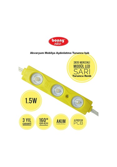 Akvaryum Modül Led Aydınlatma Turuncu Işık Anahtarlı 5'Li 432003363