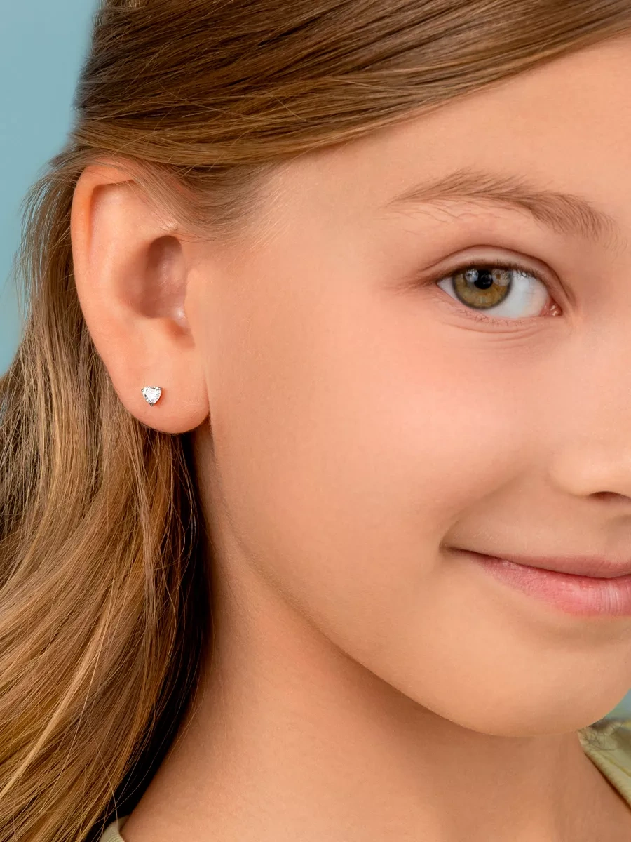 Veronika Jewelry Factory 925 Ayar Gümüş Küpe Kalpli Çiviler 43963307 Diğer