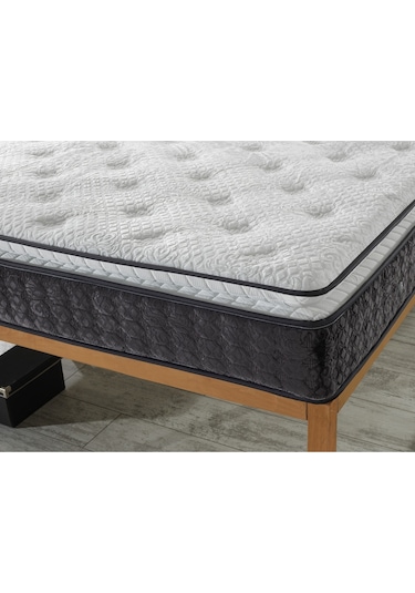 Mu&bah Antrasit Ultra Ortopedik Lara Pedli Paket Yaylı Tavşan Tüyü Kumaş Yatak 140x200