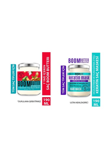 Procsin Saç Boom Butter 190 ML + Boom Butter Keratin Saç Maskesi 190 ML