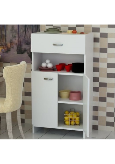 Çok Amaçlı Dolap Banyo Mutfak Kiler Hira Beyaz