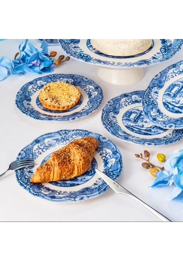 Fecra Vintage Blue 8 Parça Sunum Seti