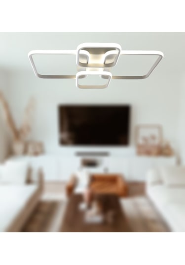 Tt500-4-by Tt Aydınlatma Beyaz Işık Mat Beyaz 4 Lü Led Avize Beyaz