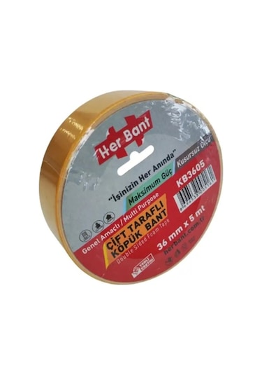 Her Bant Çift Taraflı Köpük Bant 36mmx5mt