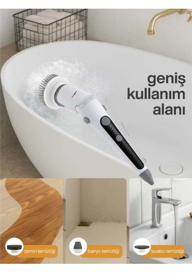 Portatif Şarjlı Temizleme Fırçası Çok Renkli