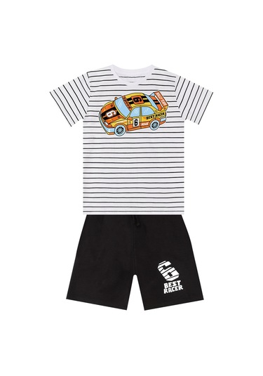 Denokids Mshb&g Yarışçı Erkek Çocuk T-shirt Şort Takım Çok Renkli