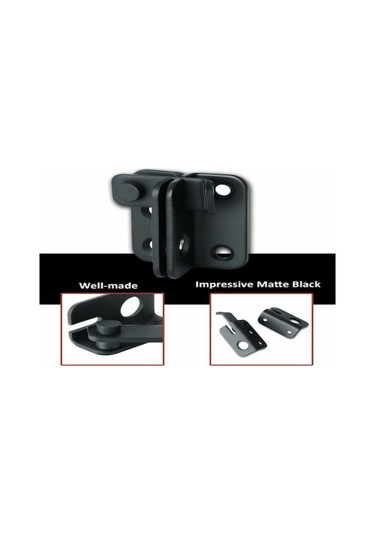 Suofeng Küçük Sol Açılır Siyah Paslanmaz Çelik Kapı Şamandıra Kilitli Kanca Ve 4 Vidalı Güvenlik Takımı