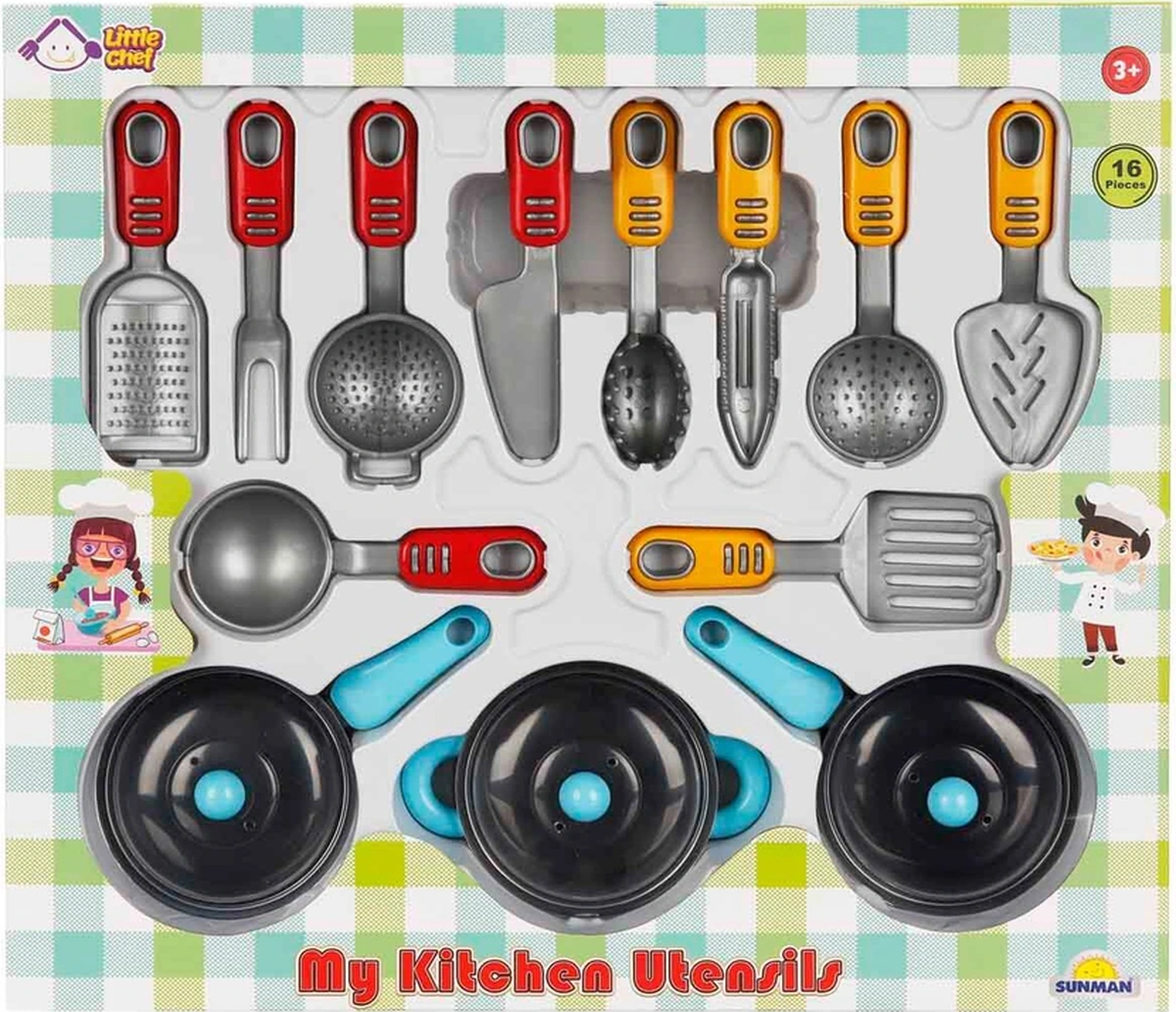 Little Chef İle Hayali Lezzetler Mutfak Gereçleri Oyun Seti 16 Parça