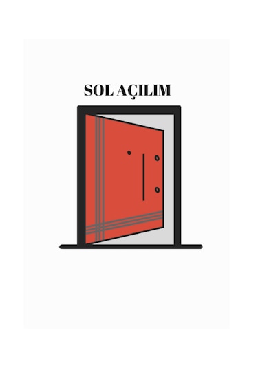 Bravo Model Sol Açılım Çelik Kapı Basar Kol