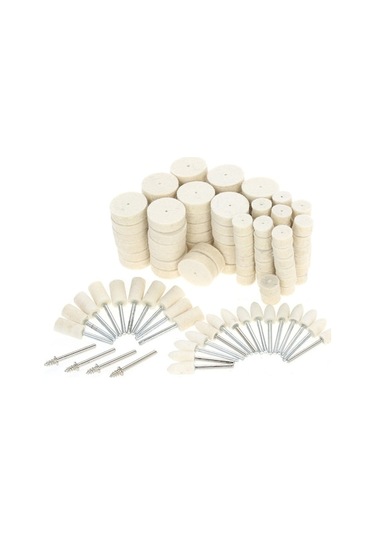 Pazly 129 Parça Profesyonel Yün Cila Tekerleği Seti - Metal Ve Ahşap Parlatma Zımparalama Aksesuarları